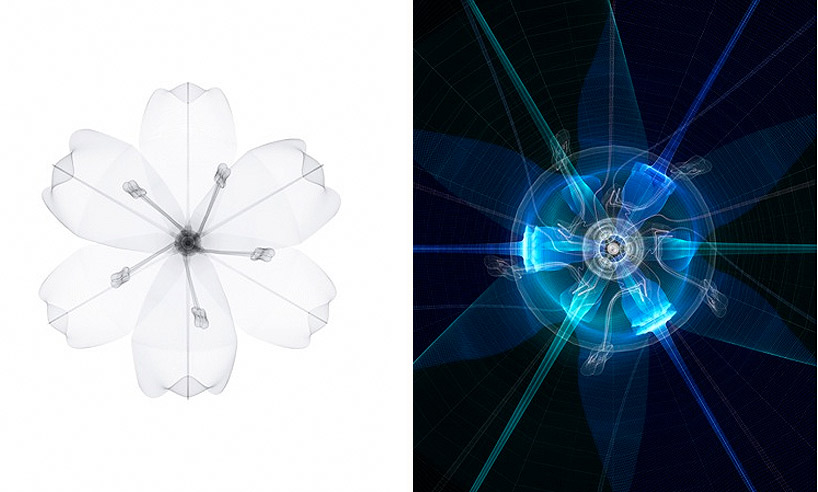 futuristic flowers for panasonic hollywood labs by macoto murayama